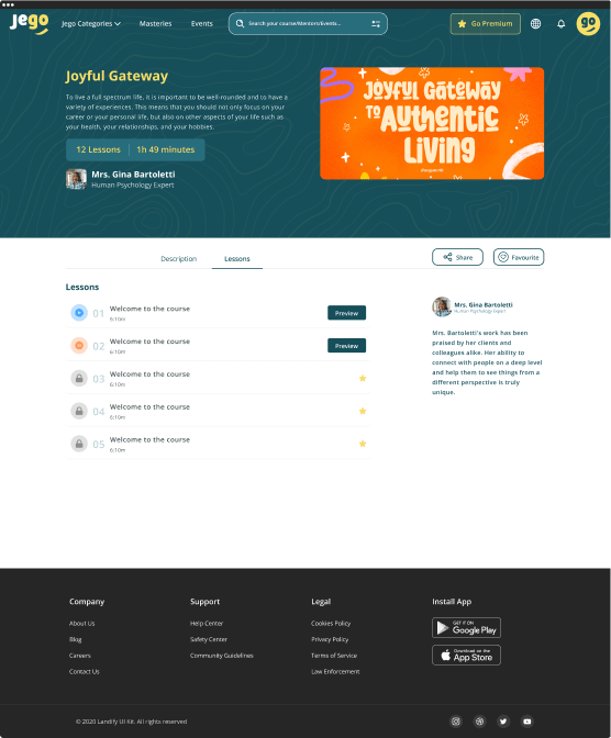 Learning Interface